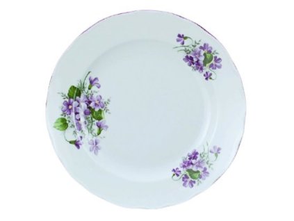 Porcelánový dezertní talíř FIALKY - 19 cm