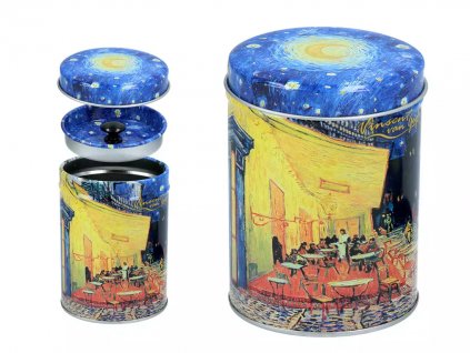 Plechová dóza na kávu a sypaný čaj V. van Gogh,Terasa noční kavárny