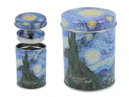 Plechová dóza na kávu a sypaný čaj V. van Gogh, Hvězdná obloha
