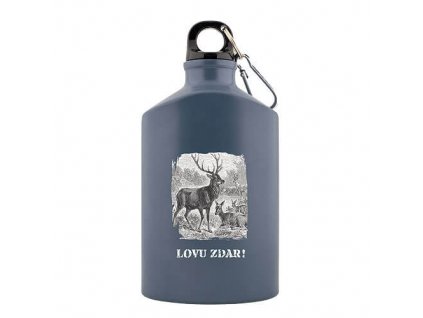 Bohemia Gifts Kovová lahev 0,5 l pro myslivce - Lovu zdar