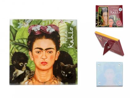 Skleněný podtácek F. Kahlo v dárkovém balení