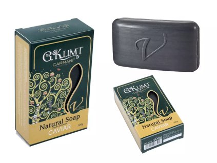 Carmani - Přírodní mýdlo, dekor G. Klimt, Kaviár - 100 g