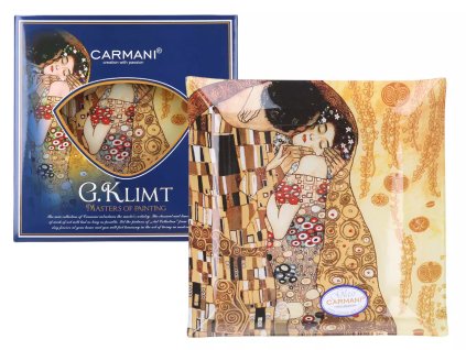 Skleněný talíř G. Klimt, Polibek