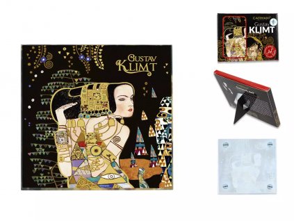 Skleněné prostírání pod skleničku G. Klimt, Očekávání v dárkovém balení