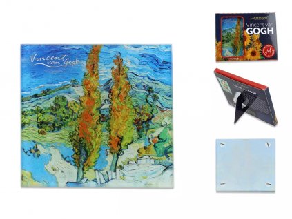 Skleněné prostírání pod skleničku V. van Gogh, Topoly v dárkovém balení