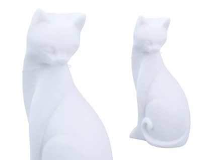 Figurka z alabastru bílá KOČKA