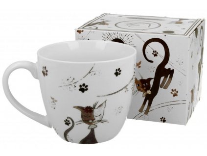 Porcelánový hrnek, okouzlující KOČKA v dárkové krabičce,.
