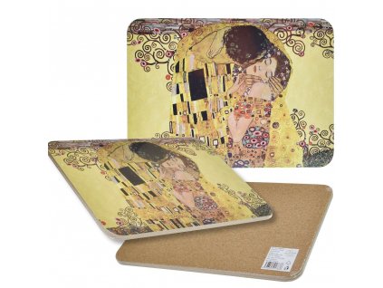 Korkové prostírání G. Klimt The Kiss, Polibek 2 ks - 29*21 cm