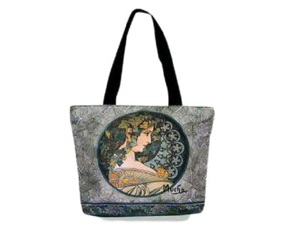 Taška přes rameno A. Mucha světlý podklad - 36 *25 cm