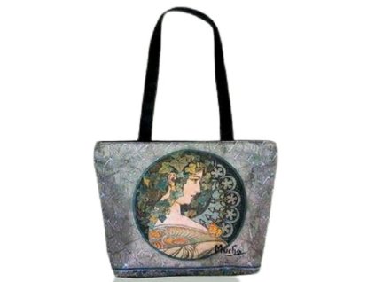 Taška přes rameno A. Mucha světlý podklad - 36*25 cm