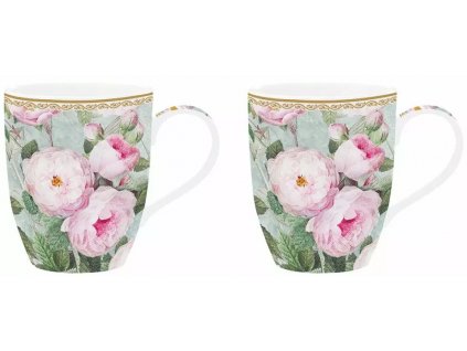 Easy Life - Sada porcelánových hrnků Roses In Bloom v dárkové krabičce - 2*350 ml