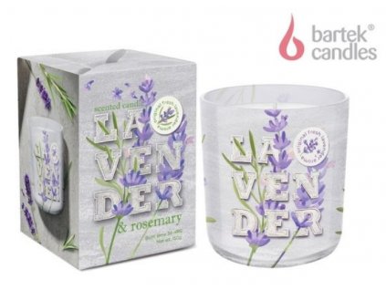 Vonná svíčka ve skle LAVENDER ROSEMARY, Levandule - 150 g