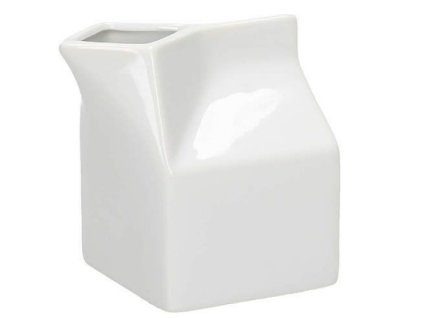 Porcelánová mlékovka bílý moderní porcelán