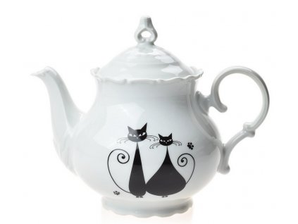 Porcelánová konvice na čaj, ČERNÉ KOČKY