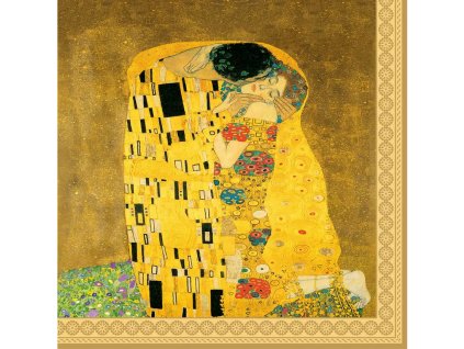 Easy Life - Papírové ubrousky G. Klimt, The Kiss 20 ks - 33*33 cm
