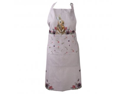 Clayre & Eef - Kuchyňská zástěra HAPPY BUNNY - 70*85 cm