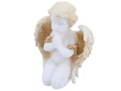 Alabastrová figurka modlícího se anděla - 9 cm
