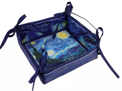 Carmani - Košík na pečivo V. van Gogh, Starry night - 33,5*33,5 cm