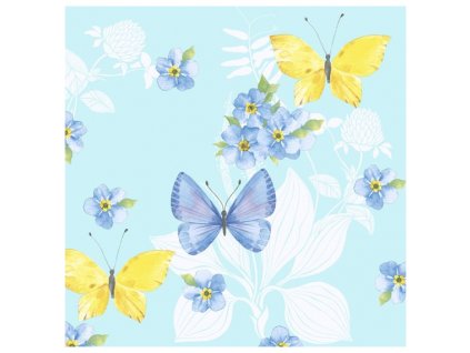 Papírové třívrstvé ubrousky Butterfly dance 20 ks - 33*33 cm