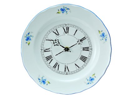 Porcelánové závěsné hodiny, talíř Rokoko POMNĚNKY - 24 cm