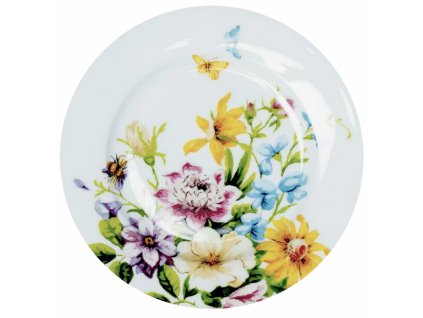 Katie Alice - Dezertní porcelánový talíř English Garden bílý - 20 cm