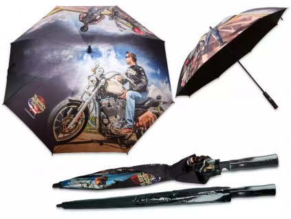 Carmani - Velký deštník Classic & Exclusive, Legendární motorky - ø 124 cm, výška 93 cm