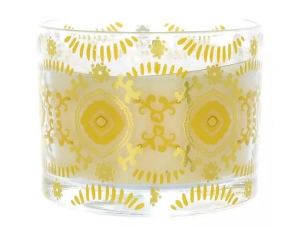Candlelight - Vonná svíčka ve skleněné dóze Ochre & Gold, vůně ambry a lilie - 10*10*7,5 cm