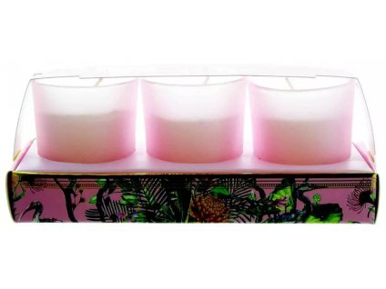 Candlelight - Vonné votivní svíčky Pink Chinoiserie, vůně orientálních květin