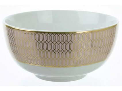 Candlelight - Porcelánový dezertní talíř Black & Gold Feather - 19 cm
