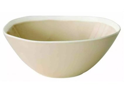 Easy Life - Porcelánová salátová mísa Abitare krémová - 22,5*19,5 cm