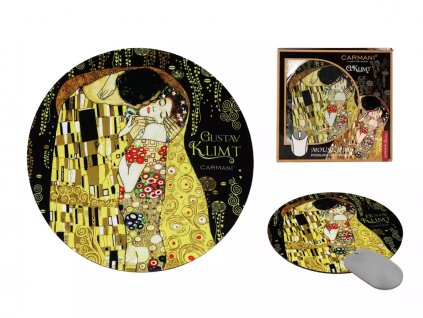 Carmani - Podložka pod počítačovou myš, G. Klimt, The Kiss - 20*20*0,3 cm