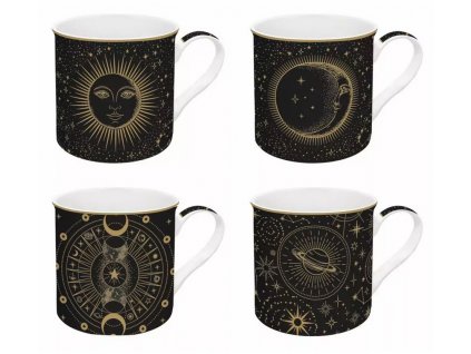 Easy Life - Porcelánové hrnky Celestial v dárkové krabičce 4 ks - 300 ml