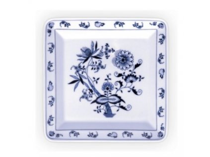 Cibulák - Porcelánový talíř čtyřhranný - 21,5 cm