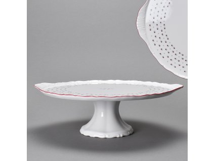 Porcelánový talíř dortový na noze, Verona Francesca - 33 cm