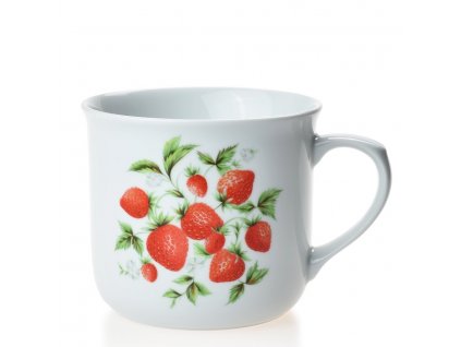 Porcelánový hrnek Vařák, jahody - 650 ml