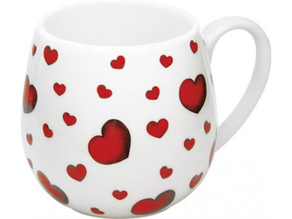 KP - Porcelánový hrnek Little hearts, buclák - 420 ml