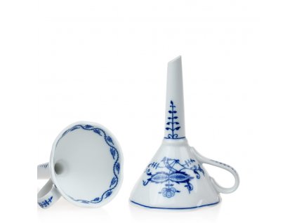 Cibulák - Porcelánová nálevka "trychtýř" z porcelánu - 11,5 cm