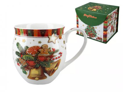 Carmani - Porcelánový vánoční hrnek, Vánoční dekorace v dárkové krabičce - 450 ml