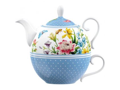 Creative Tops - Porcelánový šálek s konvičkou English Garden - Hrnek má objem 200 ml a konvička 380 ml
