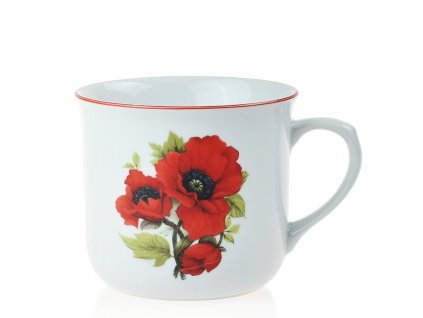 Hrnek Tina porcelánový plecháček 380 ml fotbalové míče