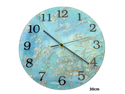 Nástěnné hodiny Vincent van Gogh, Květ mandle