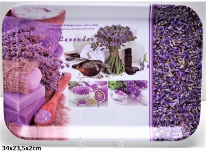 Melaminový tác Lavender - 34*23,5*2 cm