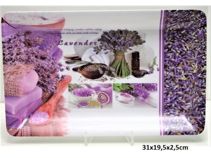 Melaminový tác Lavender - 31*19,5*2,5 cm
