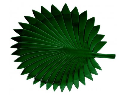 Easy Life - Porcelánový servírovací talíř Tropical Leaves kulatý v dárkové krabičce - 35×29 cm