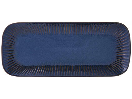 Easy Life - Porcelánový servírovací talíř Gallery Blue - 36×16 cm