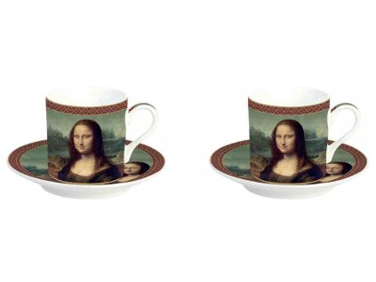 Easy Life - Porcelánové šálky a podšálky na espresso Mona Lisa 2 ks - 75 ml