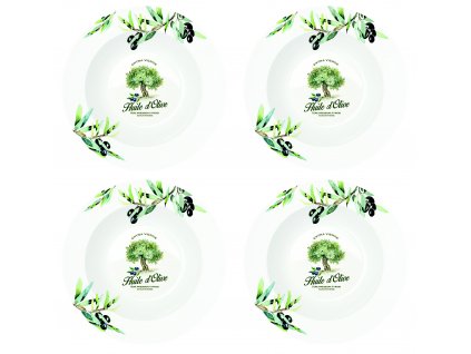 Easy Life - Sada čtyř porcelánových talířů na těstoviny Douce Provence v dárkové krabičce 4 ks - 22 cm