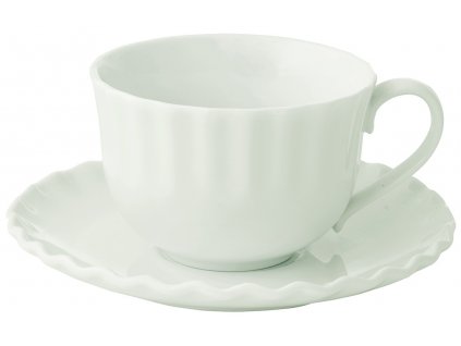 Easy Life - Porcelánový šálek a podšálek Onde White - 250 ml