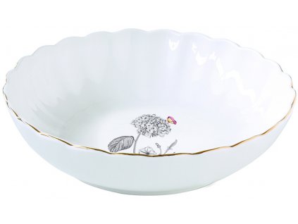 Easy Life - Porcelánový polévkový talíř Fleurs Et Papillons - 20 cm