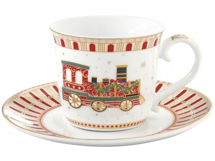 Easy Life - Porcelánový šálek a podšálek Polar Express v dárkové krabičce - 200 ml